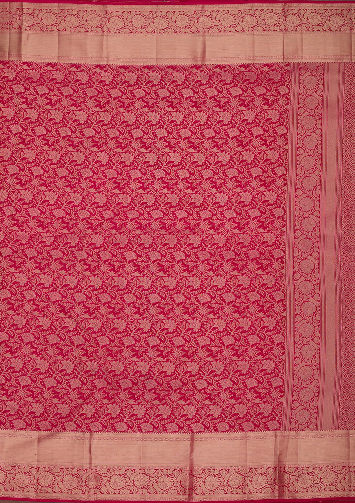Rani Pink Kanjivaram Pure Silk Saree