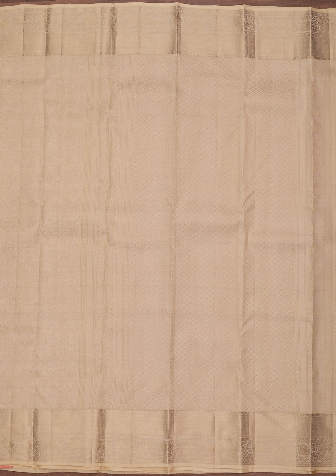 Cream Kanjivaram Pure Silk Saree