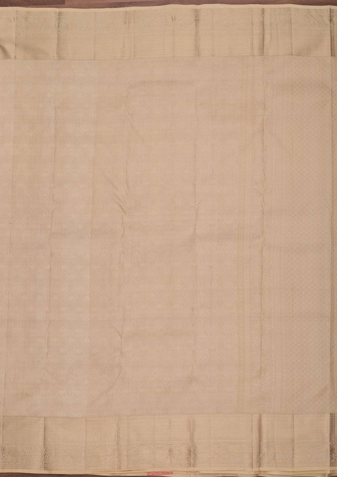 Cream Kanjivaram Pure Silk Saree
