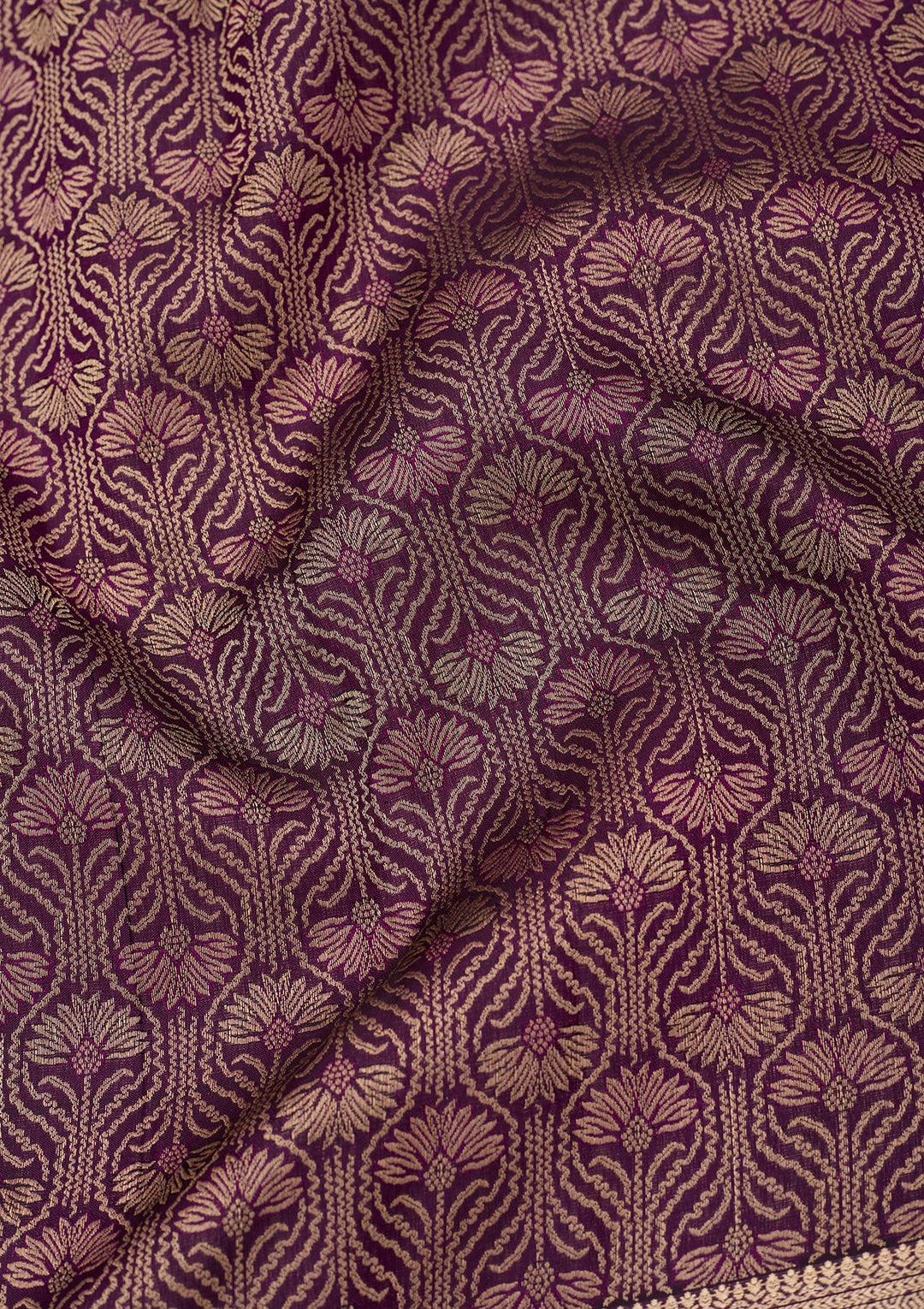 Purple Kanjivaram Pure Silk Saree