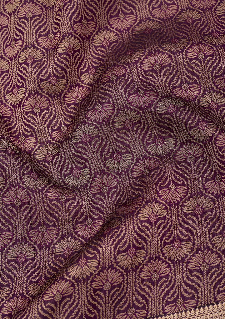 Purple Kanjivaram Pure Silk Saree
