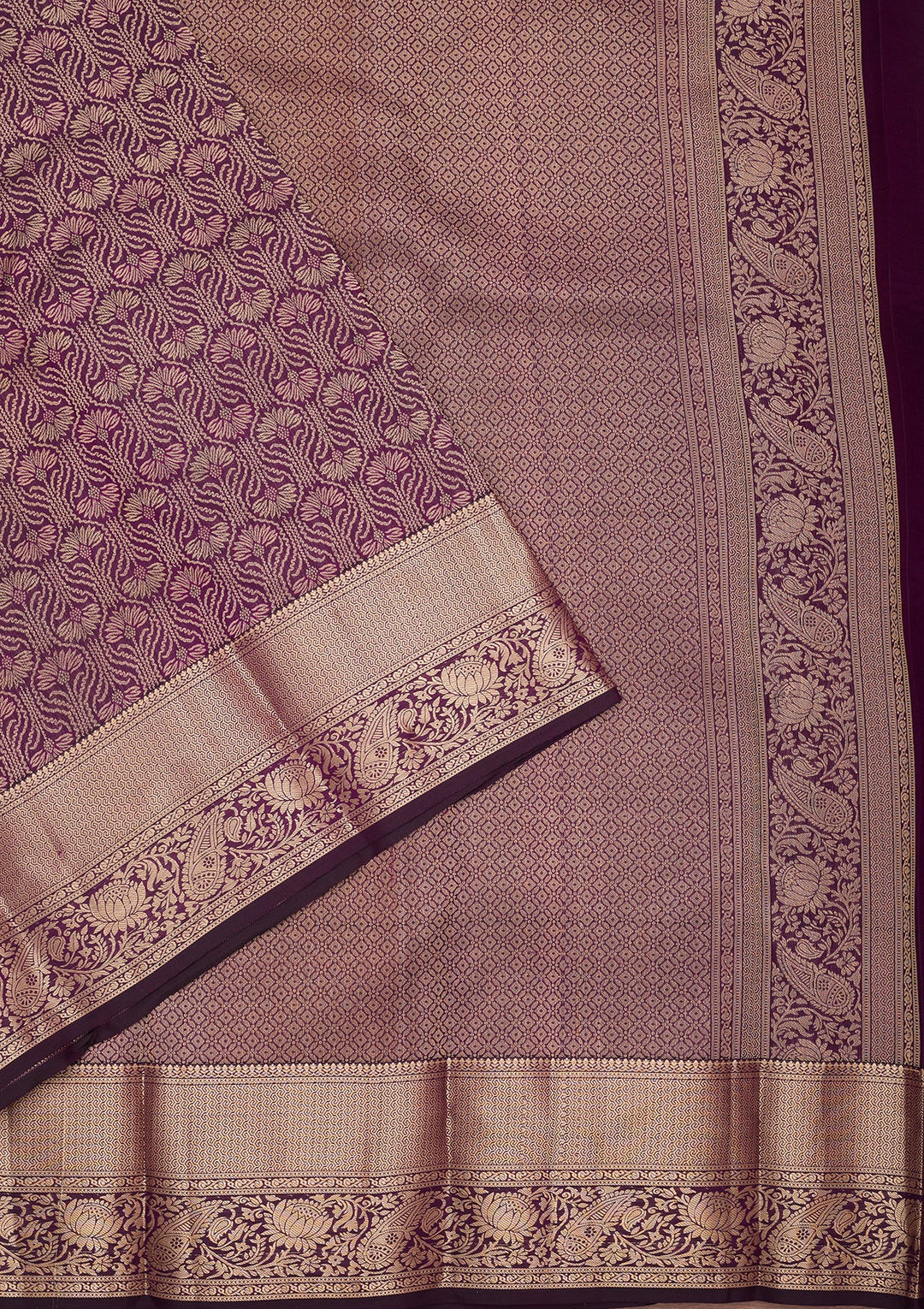 Purple Kanjivaram Pure Silk Saree