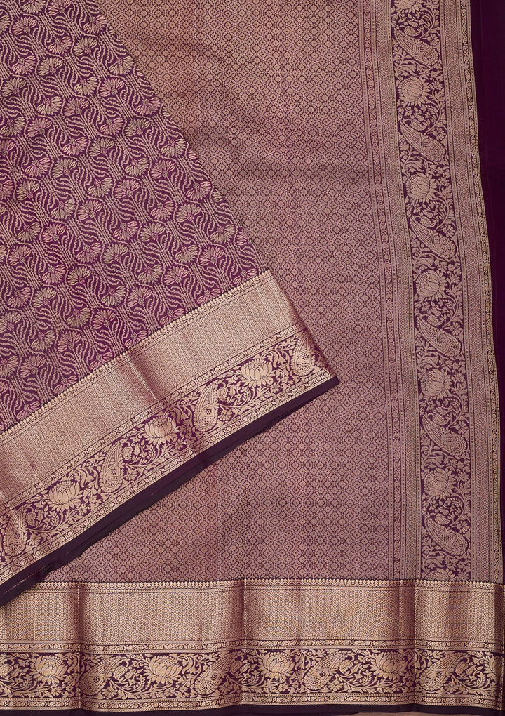 Purple Kanjivaram Pure Silk Saree