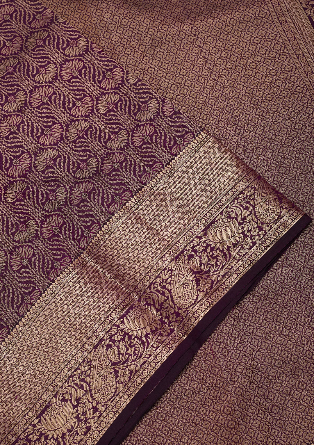 Purple Kanjivaram Pure Silk Saree