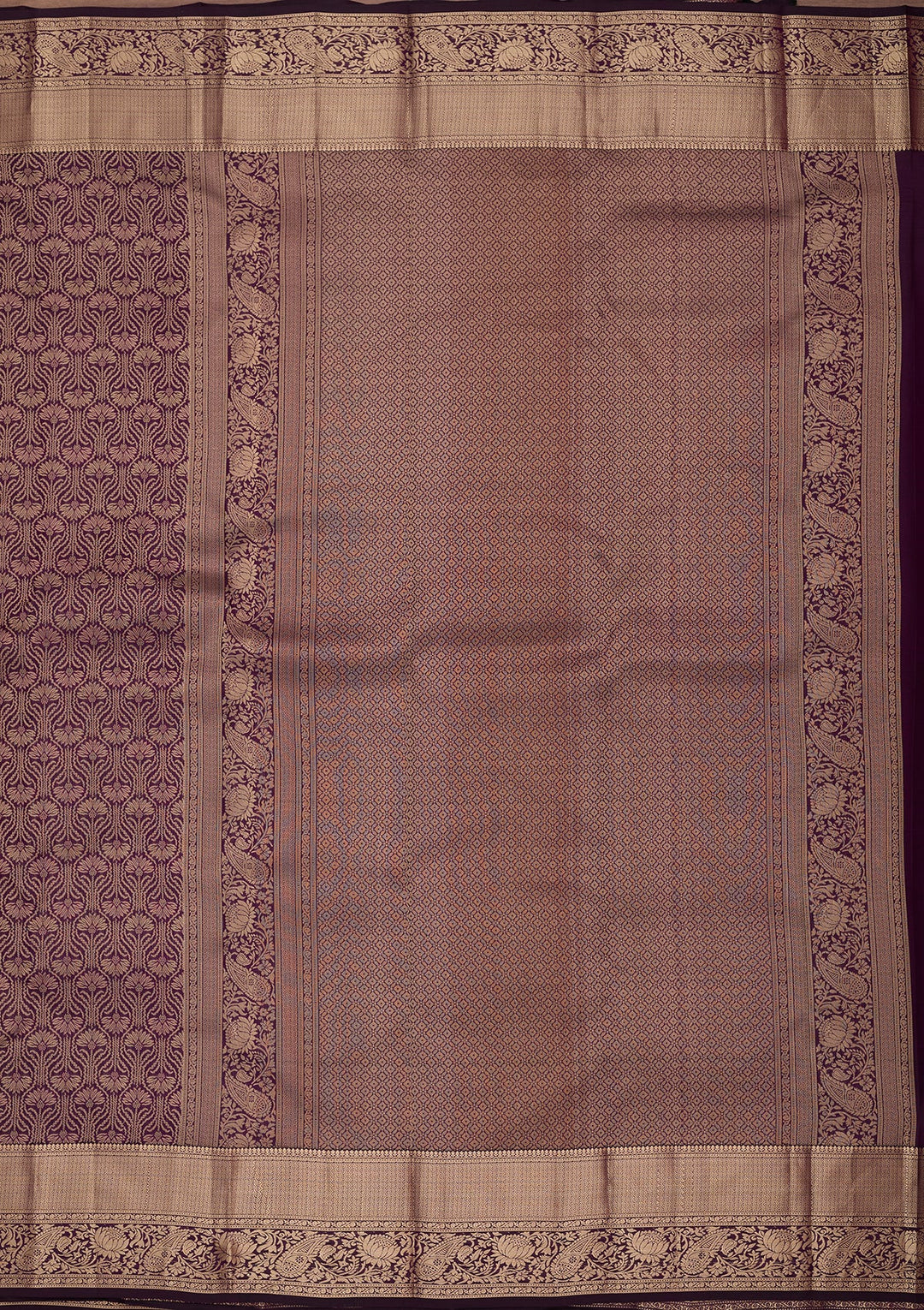 Purple Kanjivaram Pure Silk Saree