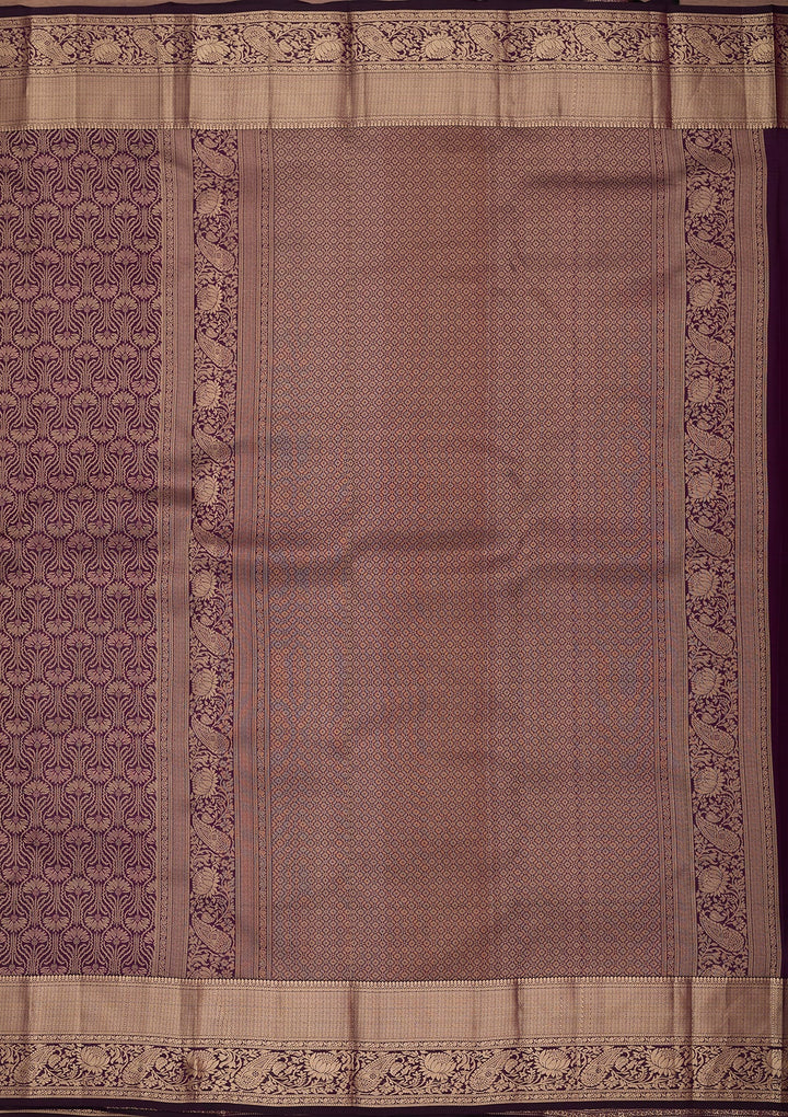 Purple Kanjivaram Pure Silk Saree