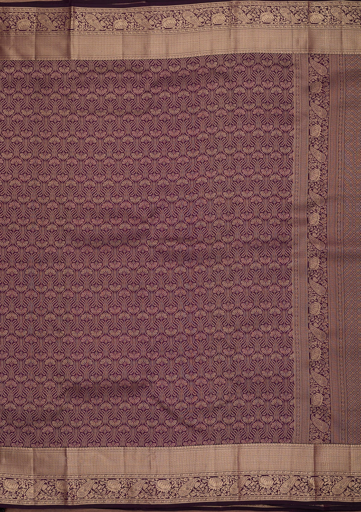 Purple Kanjivaram Pure Silk Saree