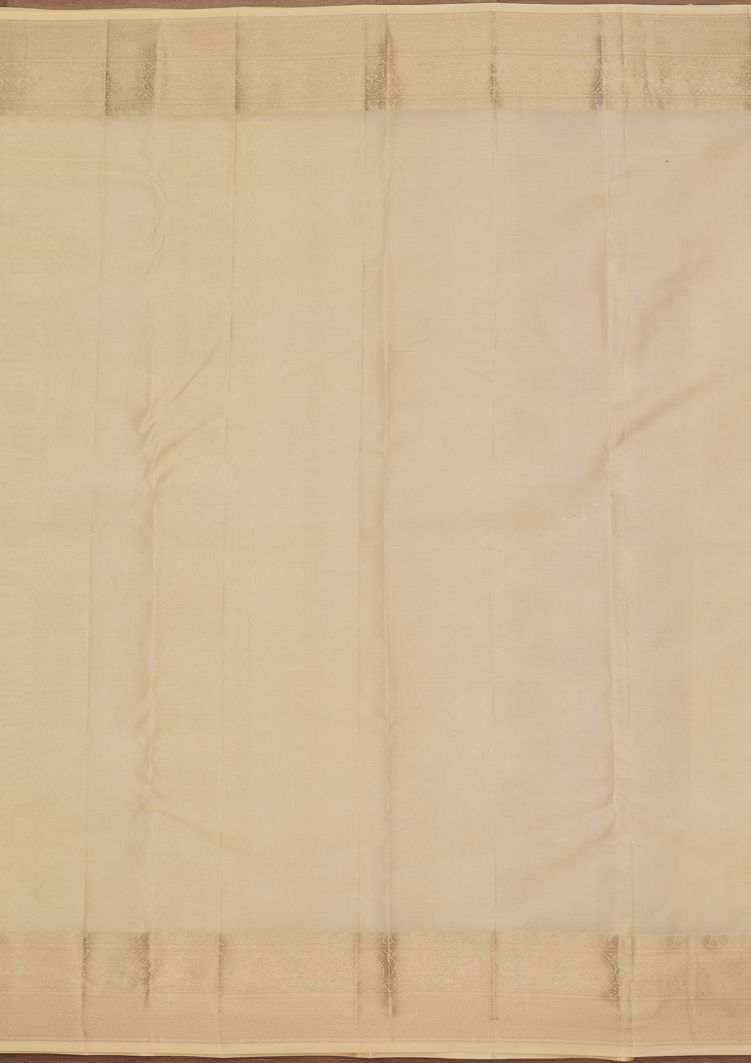 Cream Kanjivaram Pure Silk Saree
