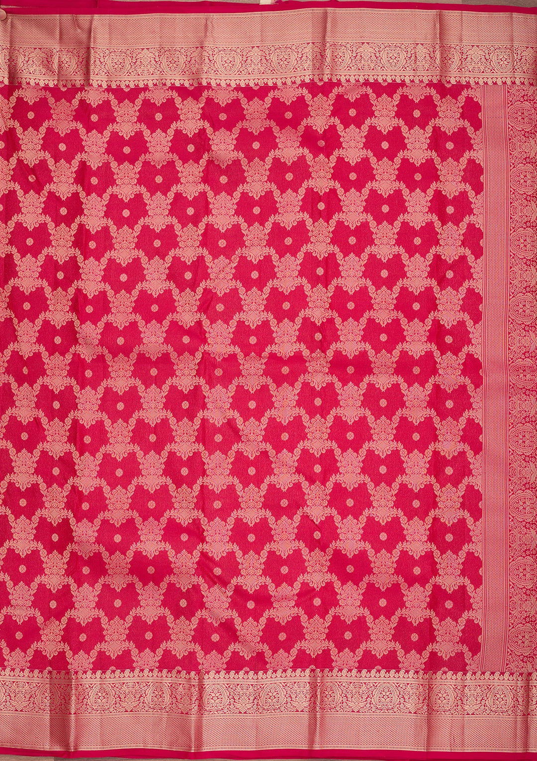 Rani Pink Kanjivaram Pure Silk Saree