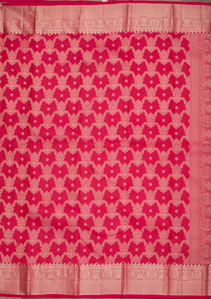 Rani Pink Kanjivaram Pure Silk Saree