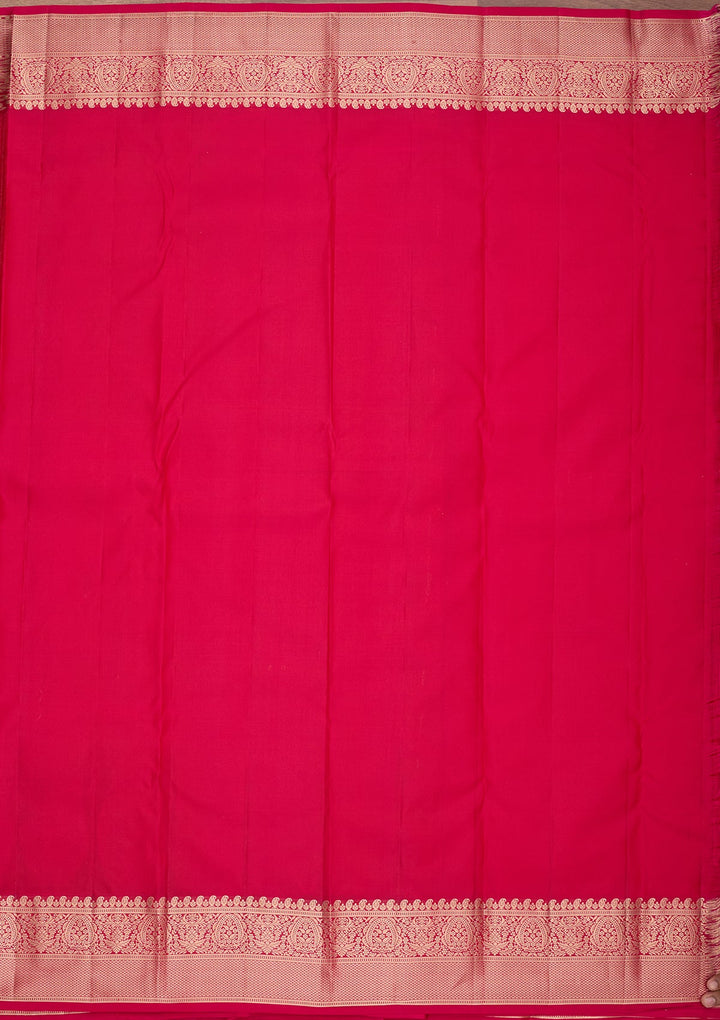 Rani Pink Kanjivaram Pure Silk Saree