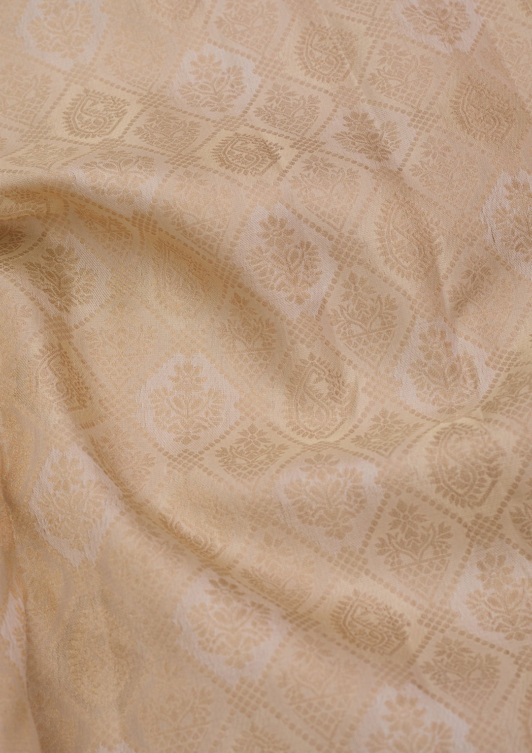 Cream Kanjivaram Pure Silk Saree