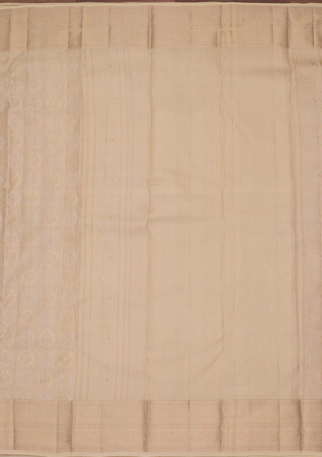 Cream Kanjivaram Pure Silk Saree