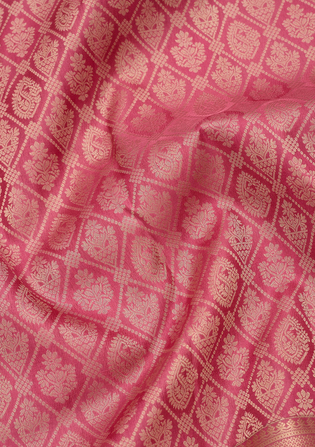 Onion Pink Kanjivaram Pure Silk Saree