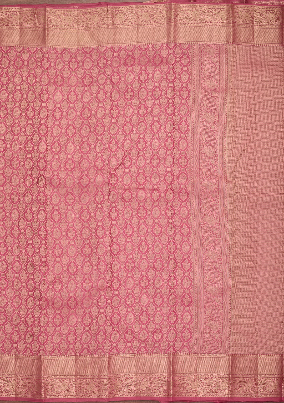 Onion Pink Kanjivaram Pure Silk Saree
