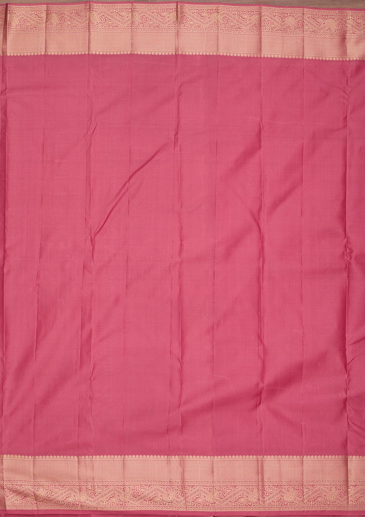 Onion Pink Kanjivaram Pure Silk Saree
