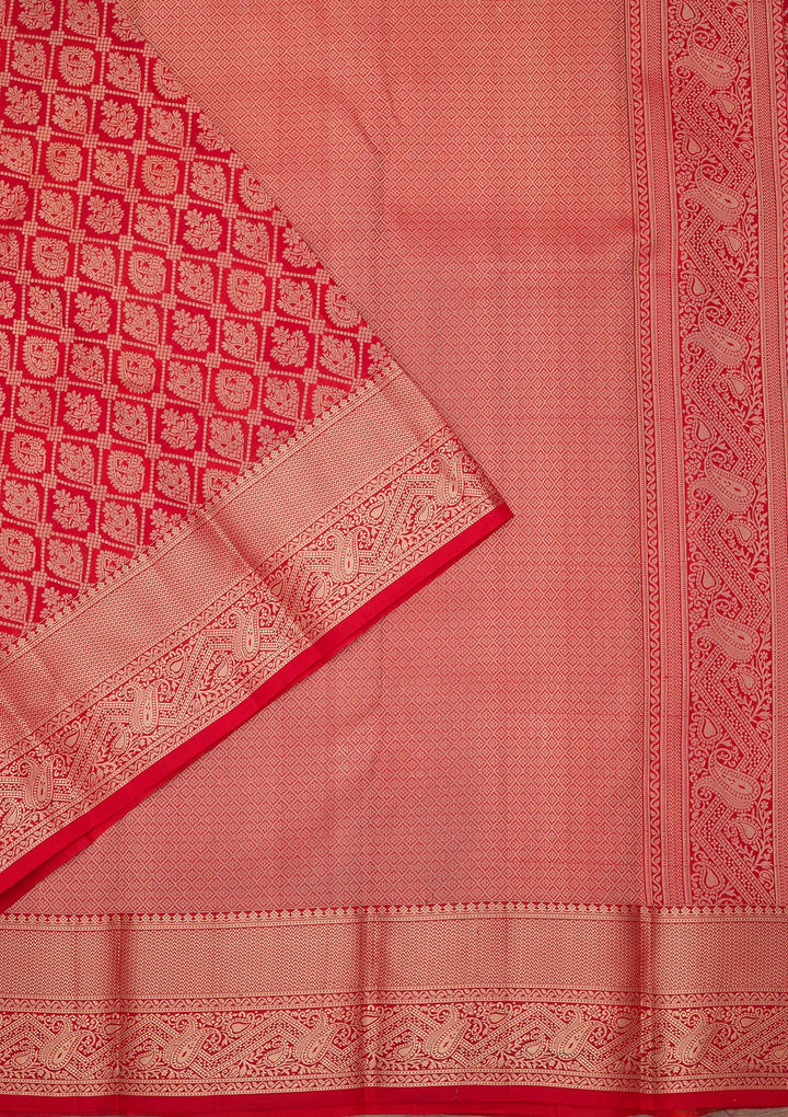 Orange Kanjivaram Pure Silk Saree