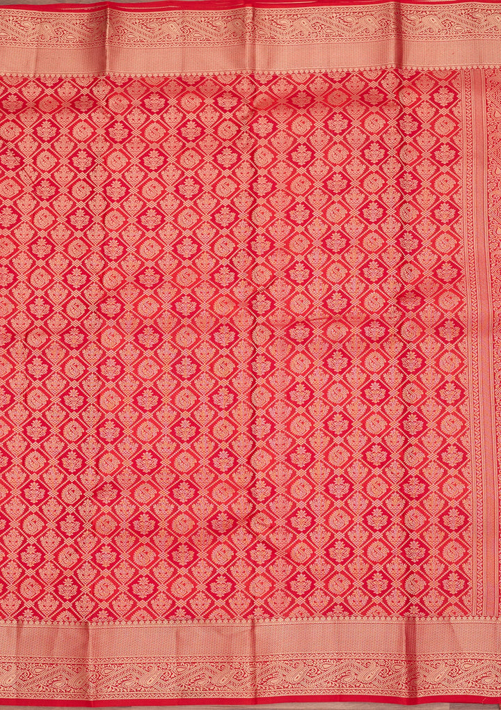 Orange Kanjivaram Pure Silk Saree