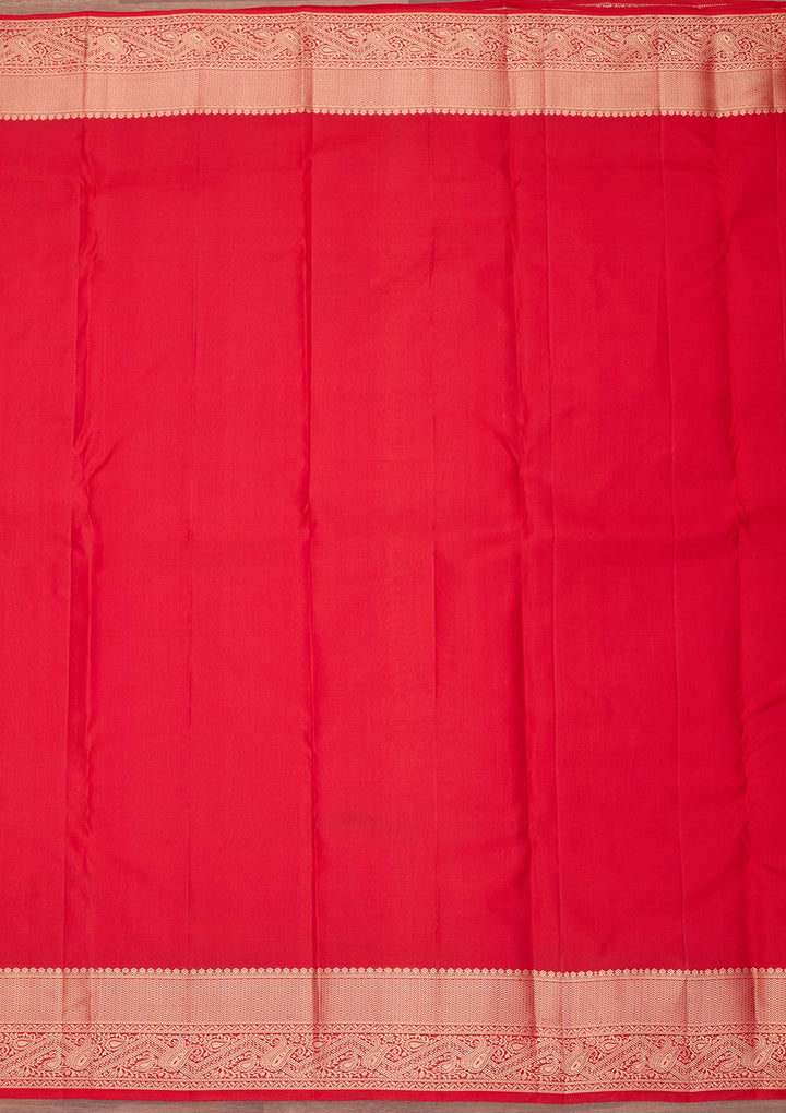 Orange Kanjivaram Pure Silk Saree