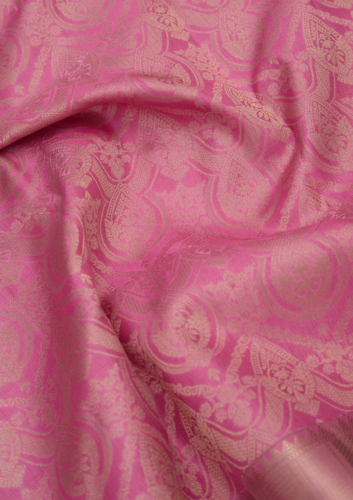 Pink Kanjivaram Pure Silk Saree