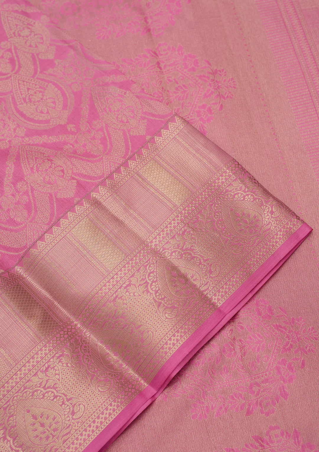 Pink Kanjivaram Pure Silk Saree
