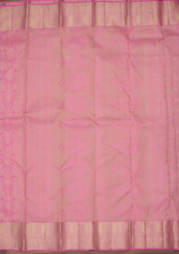 Pink Kanjivaram Pure Silk Saree