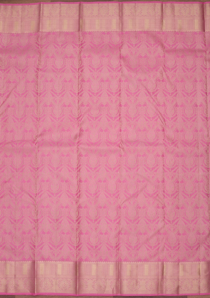 Pink Kanjivaram Pure Silk Saree