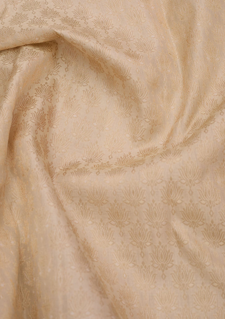 Cream Kanjivaram Pure Silk Saree