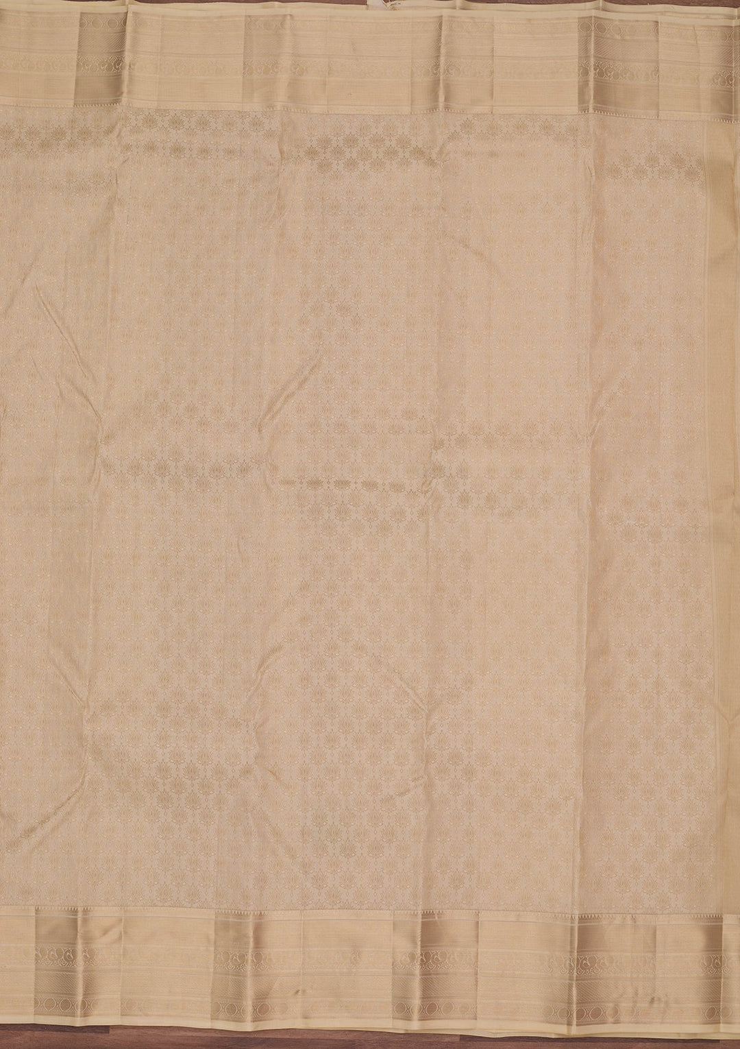 Cream Kanjivaram Pure Silk Saree