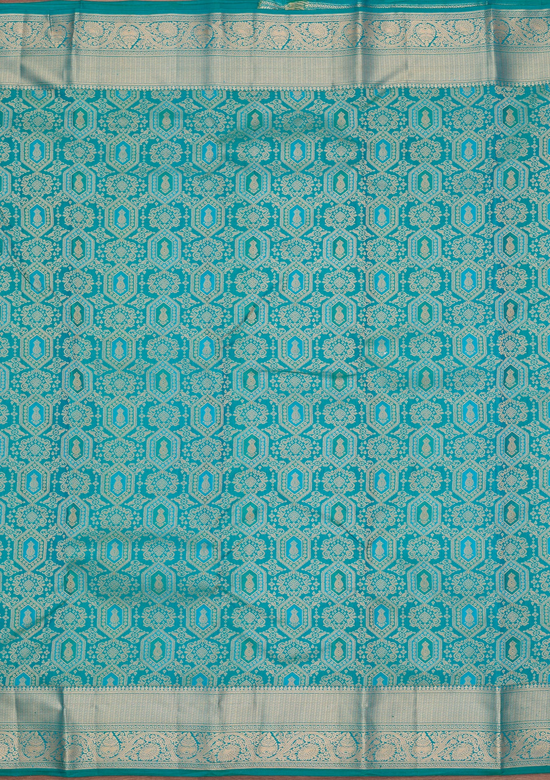 Peacock Green Kanjivaram Pure Silk Saree