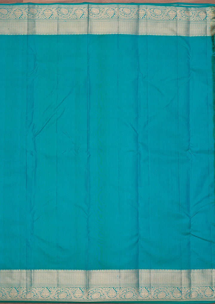 Peacock Green Kanjivaram Pure Silk Saree