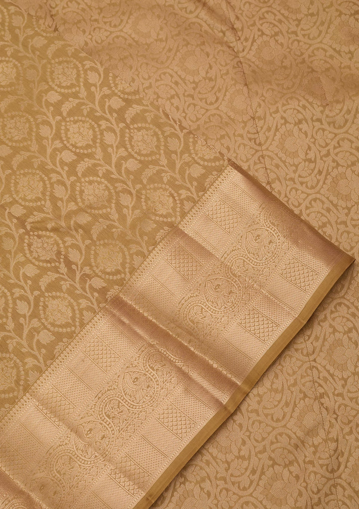 Mehendi Kanjivaram Pure Silk Saree
