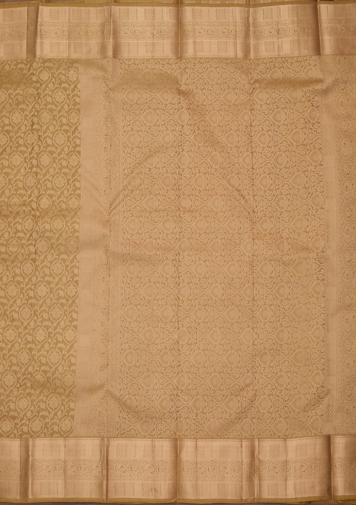 Mehendi Kanjivaram Pure Silk Saree
