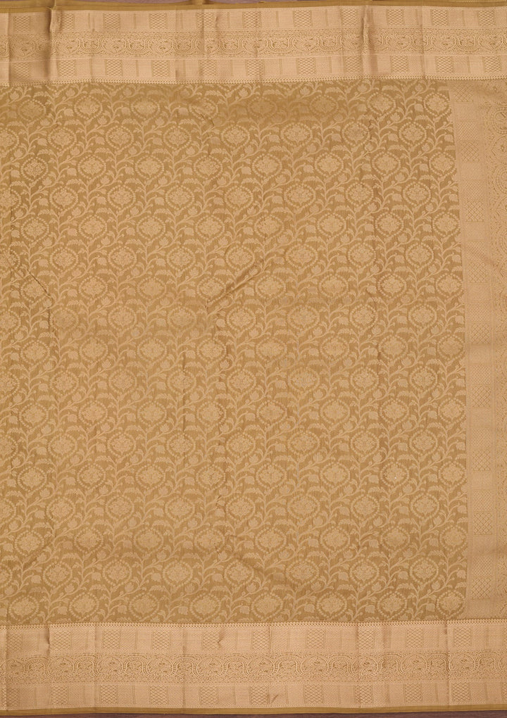Mehendi Kanjivaram Pure Silk Saree