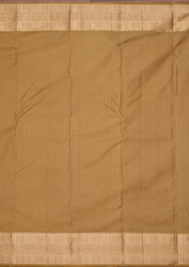 Mehendi Kanjivaram Pure Silk Saree