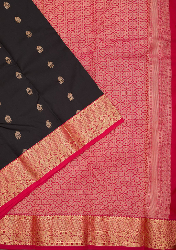 Black Kanjivaram Pure Silk Saree