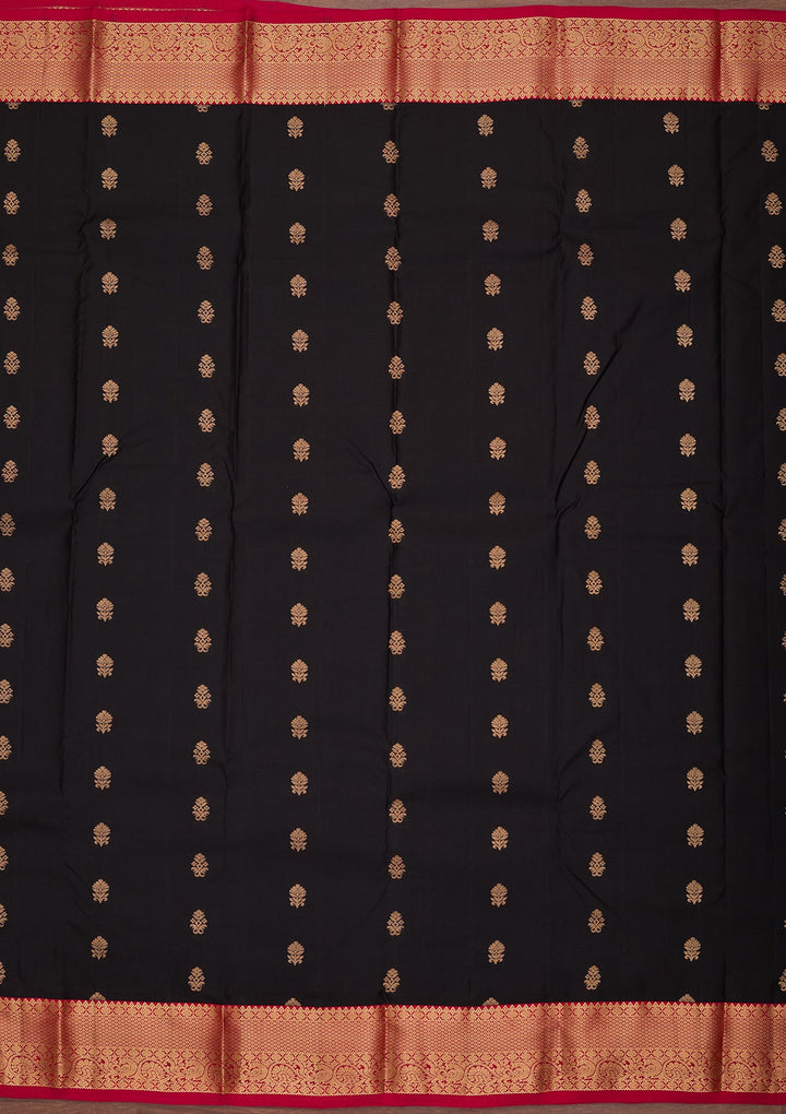Black Kanjivaram Pure Silk Saree