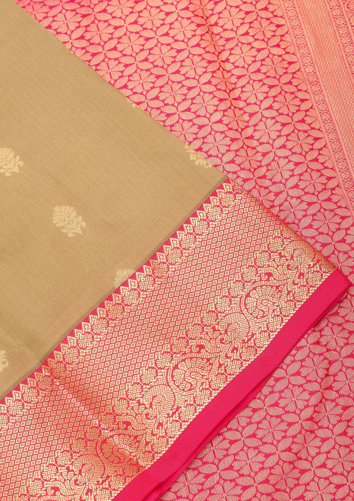 Mehendi Kanjivaram Pure Silk Saree