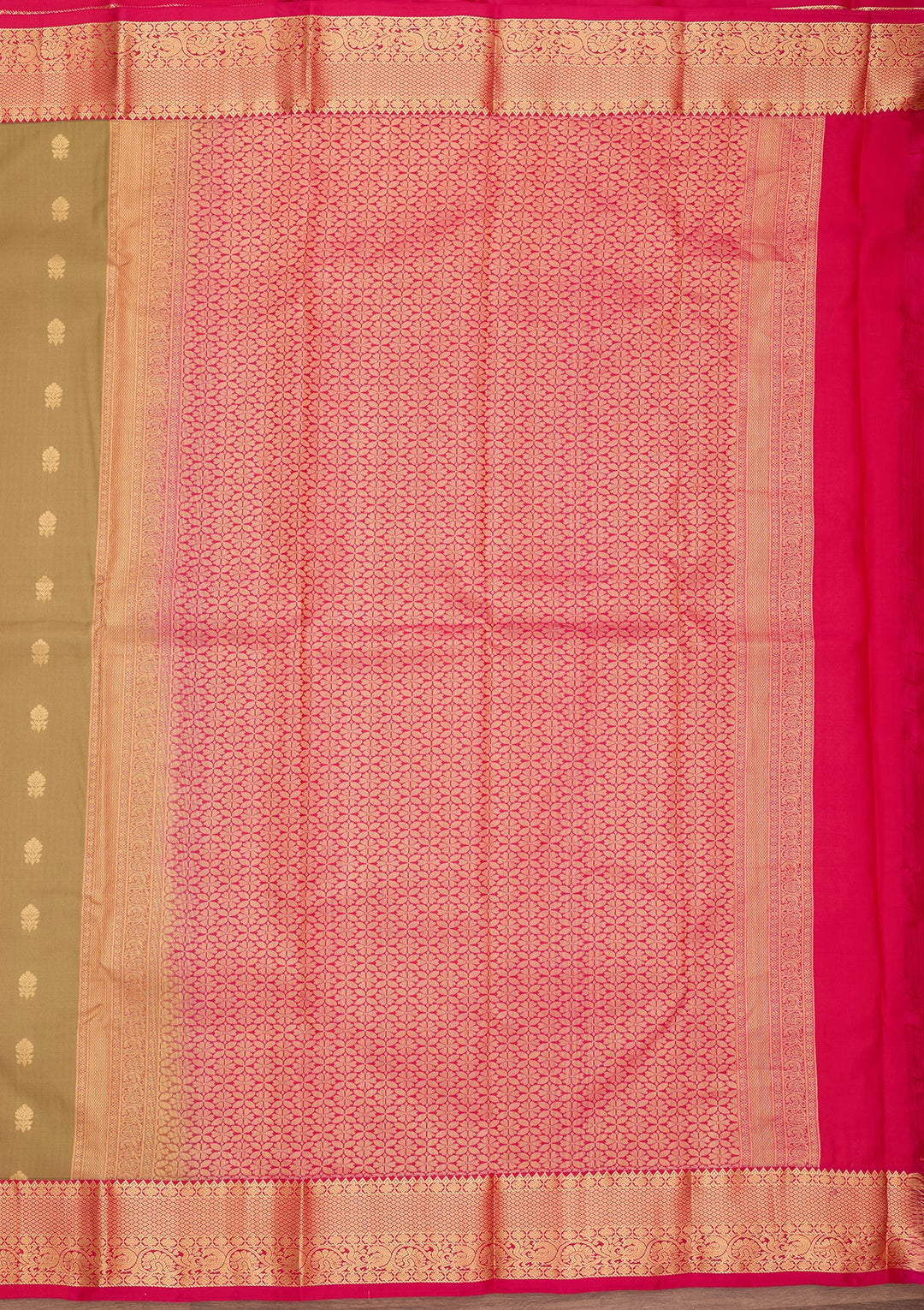 Mehendi Kanjivaram Pure Silk Saree