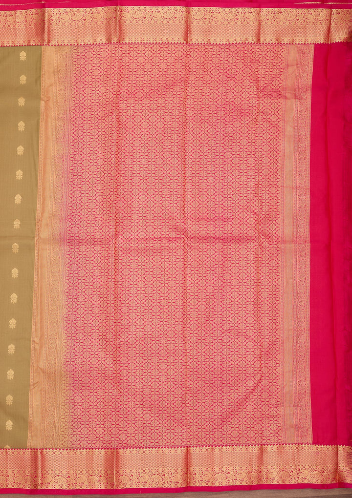 Mehendi Kanjivaram Pure Silk Saree