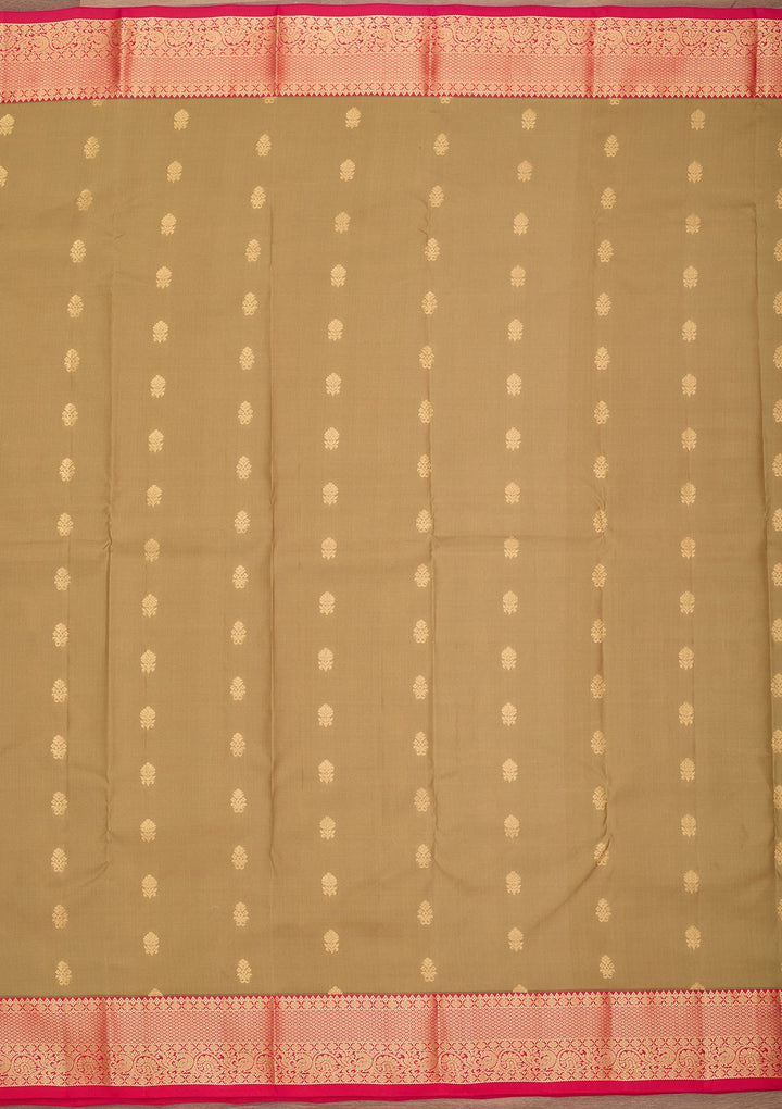 Mehendi Kanjivaram Pure Silk Saree