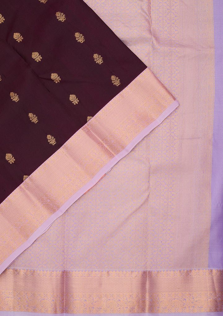 Wine Kanjivaram Pure Silk Saree