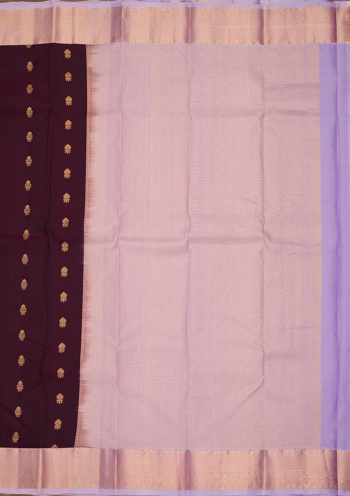 Wine Kanjivaram Pure Silk Saree