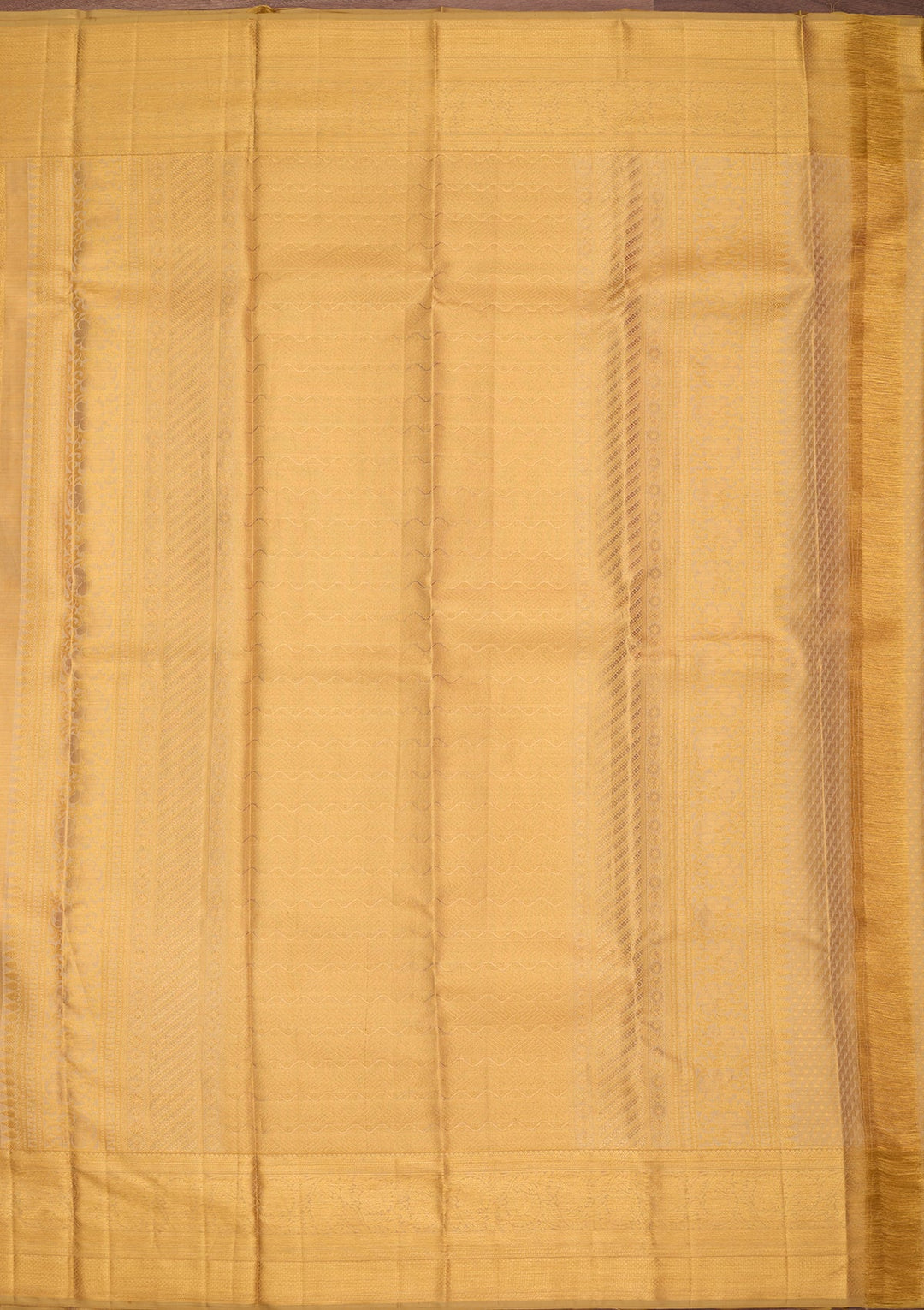Gold Silk Jaal Saree With Matching Blouse Piece