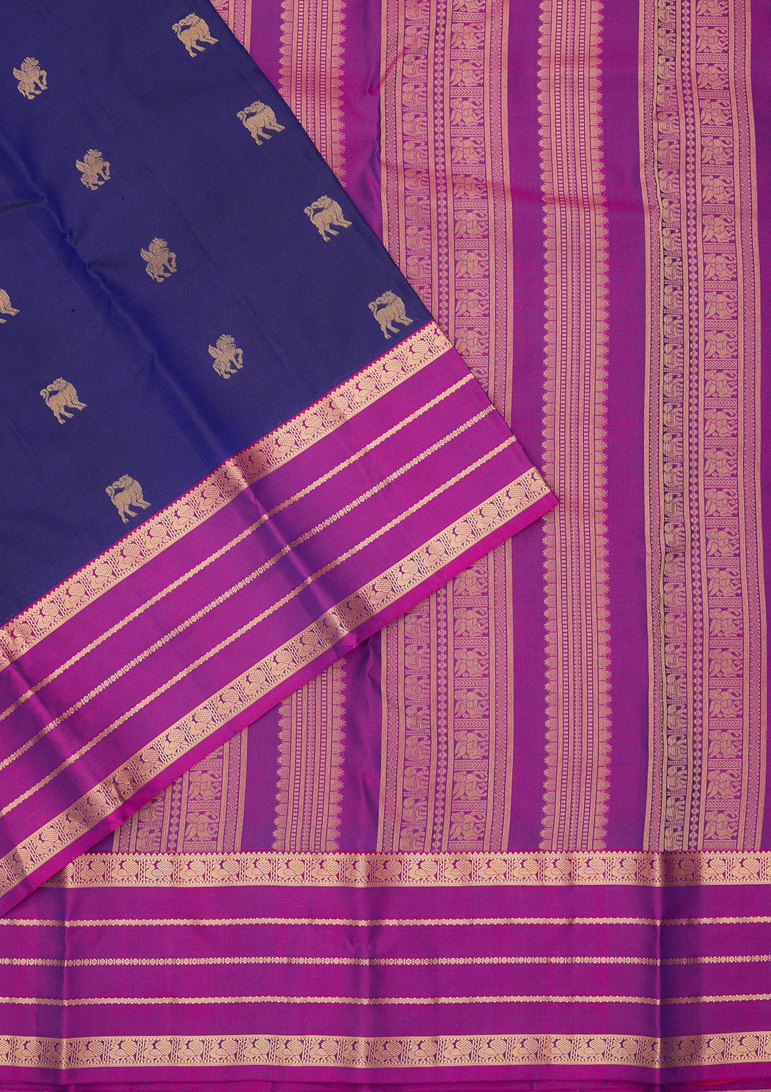 Royal Blue Kanjivaram Pure Silk Saree