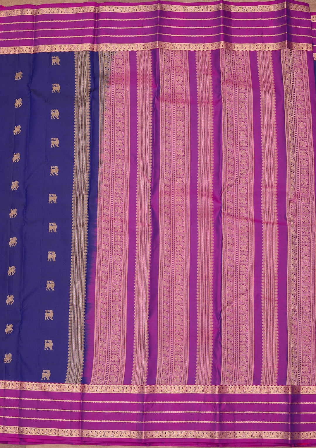 Royal Blue Kanjivaram Pure Silk Saree