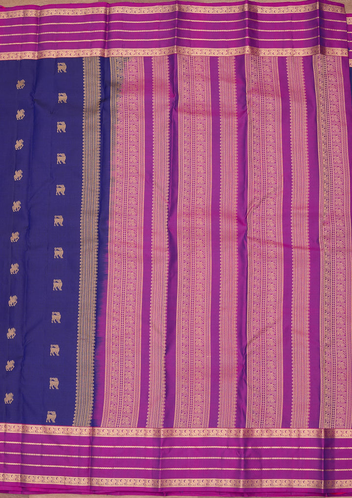 Royal Blue Kanjivaram Pure Silk Saree