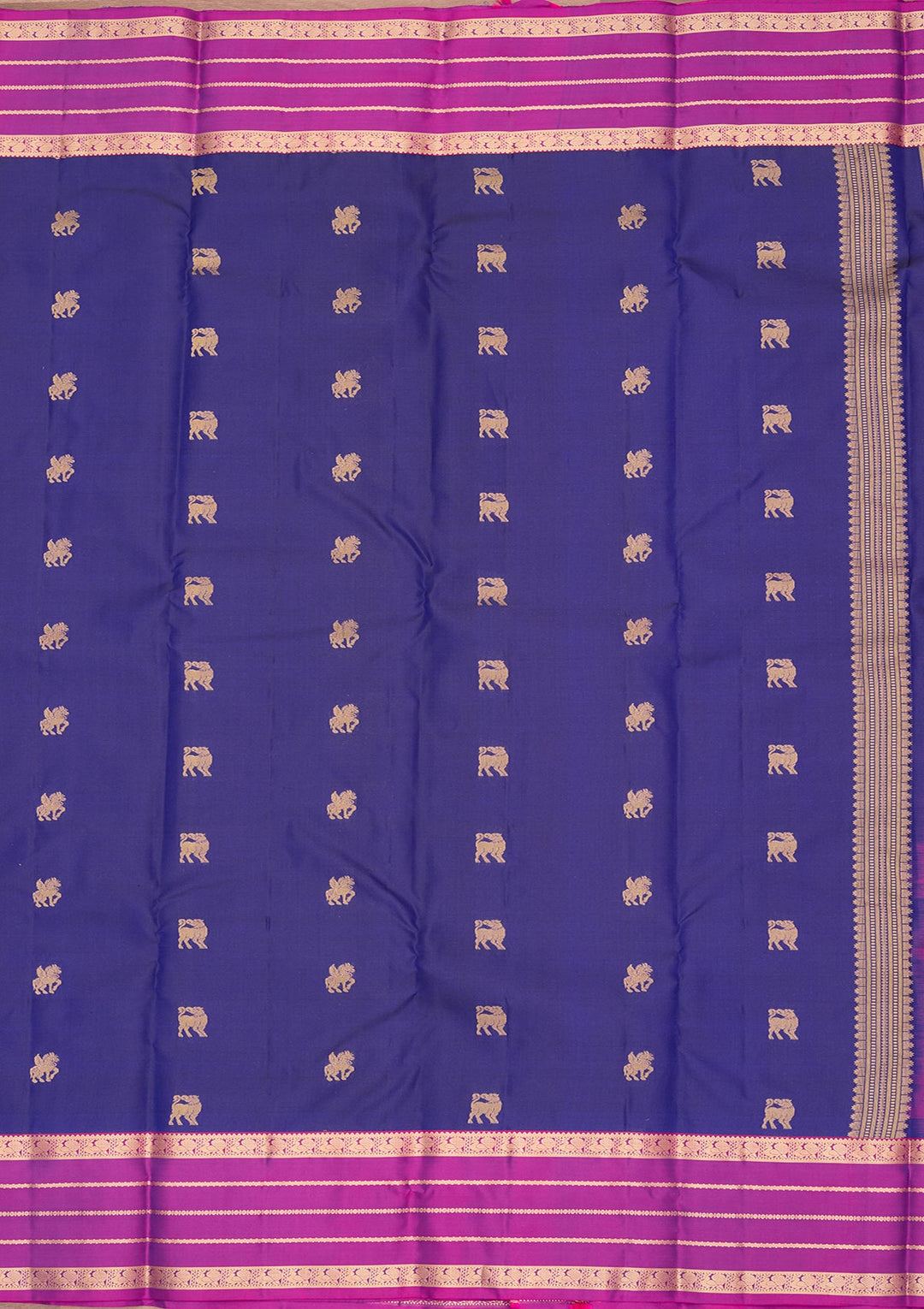 Royal Blue Kanjivaram Pure Silk Saree