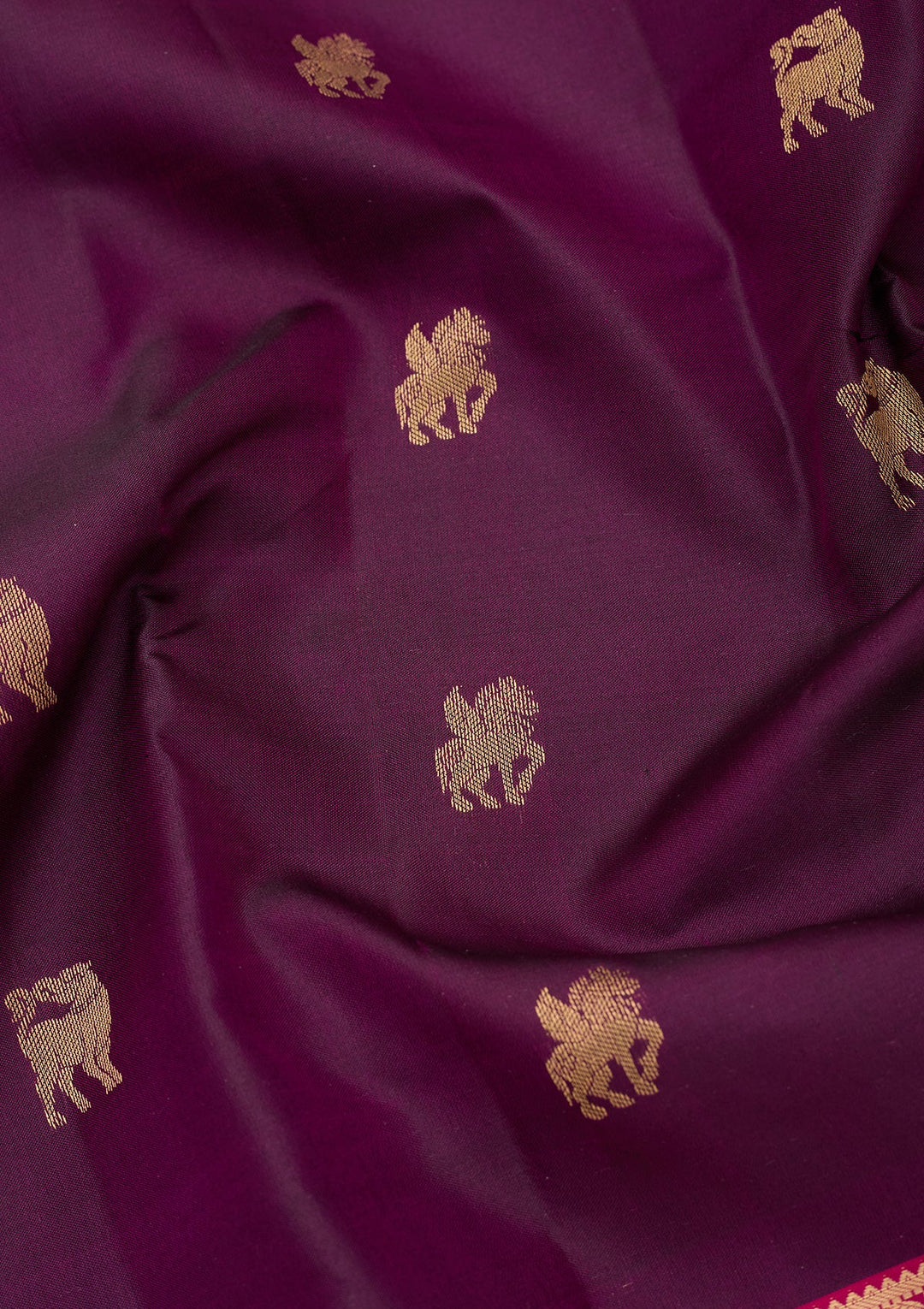 Wine Kanjivaram Pure Silk Saree