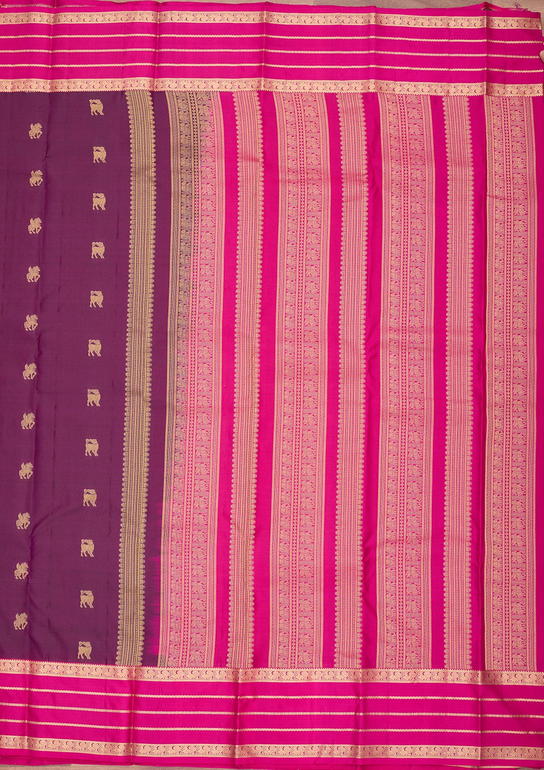 Wine Kanjivaram Pure Silk Saree